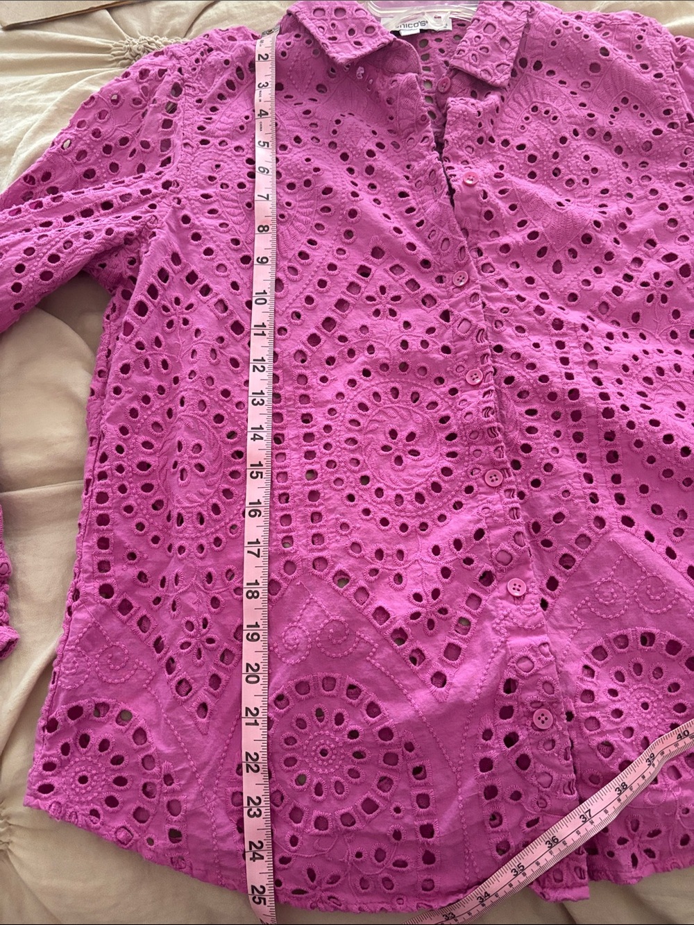 Chico's Eyelet Button-Front - Picture 8 of 9